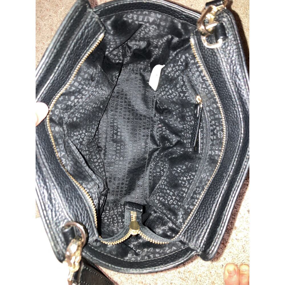 KATE SPADE BLACK PEBBLED LEATHER WOMENS MEDIUM CROSSBODY BAG - Picture 15 of 16